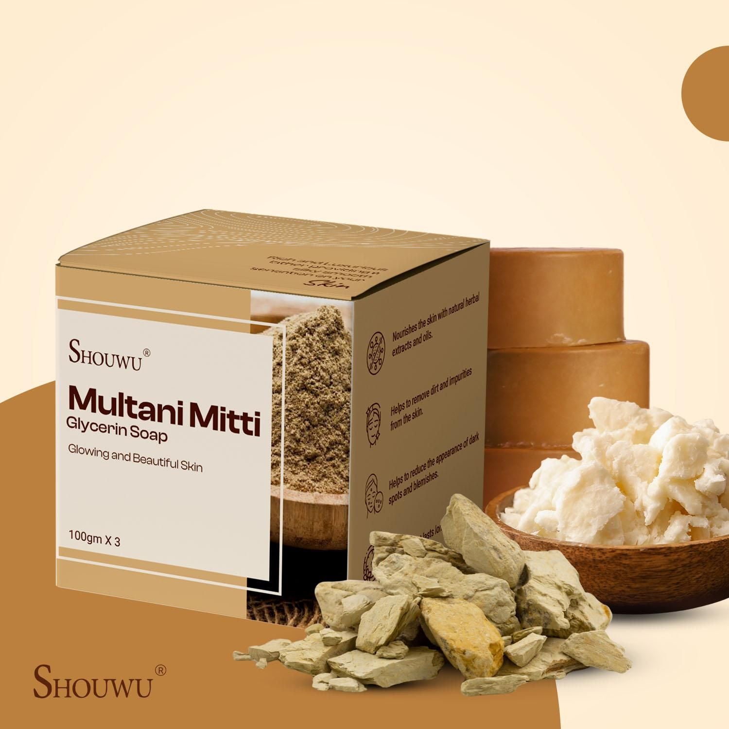 Shoumu Multani Mitti Glycerin Soap 100g