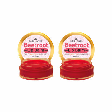 Park Daniel Premium Beetroot Lip Balm - Enriched With Vitamin E & Mango Butter- For Lightening the dark Lips, Lip Care for Dry & Chapped Lips Combo pack of 2 Jars of 08 gms(16 Gms)